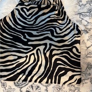 H&M Black and White Zebra Print Top